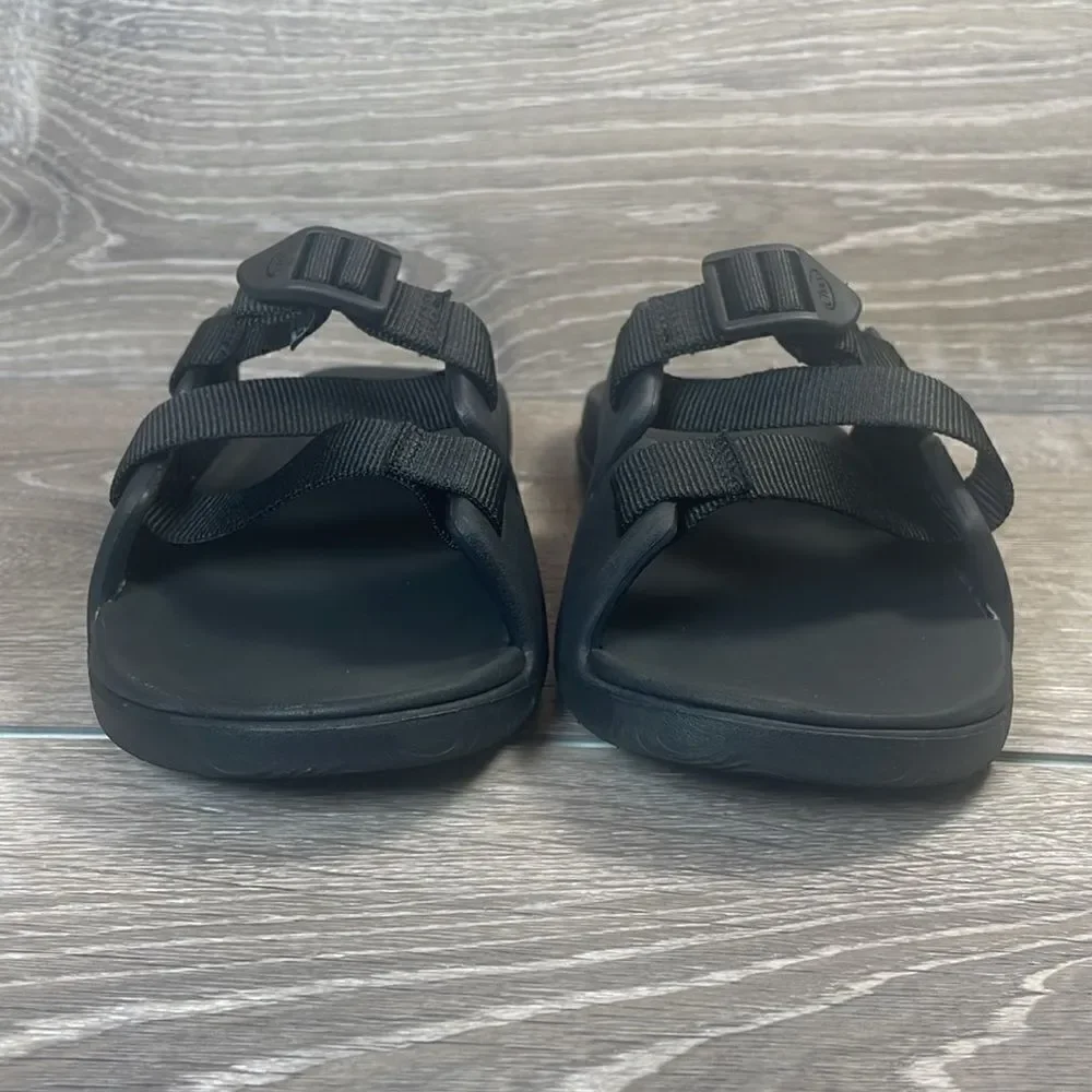 Chaco Chillos Big Boy Sz 4 Slip On Black Adjustable Strap Slides Sandals
